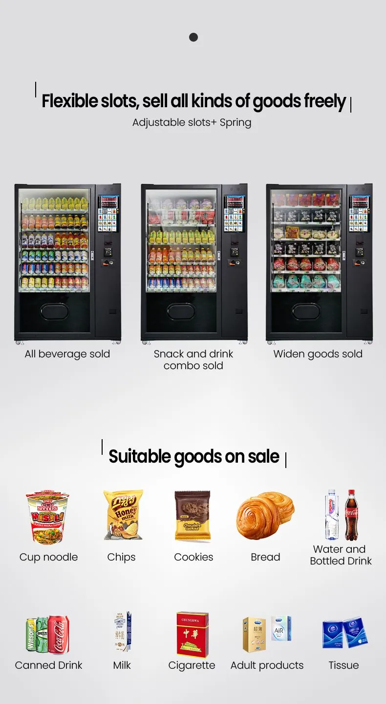 Fully Protection Outdoor Vending Machine with Housing for Snack Drink suitable goods on sale