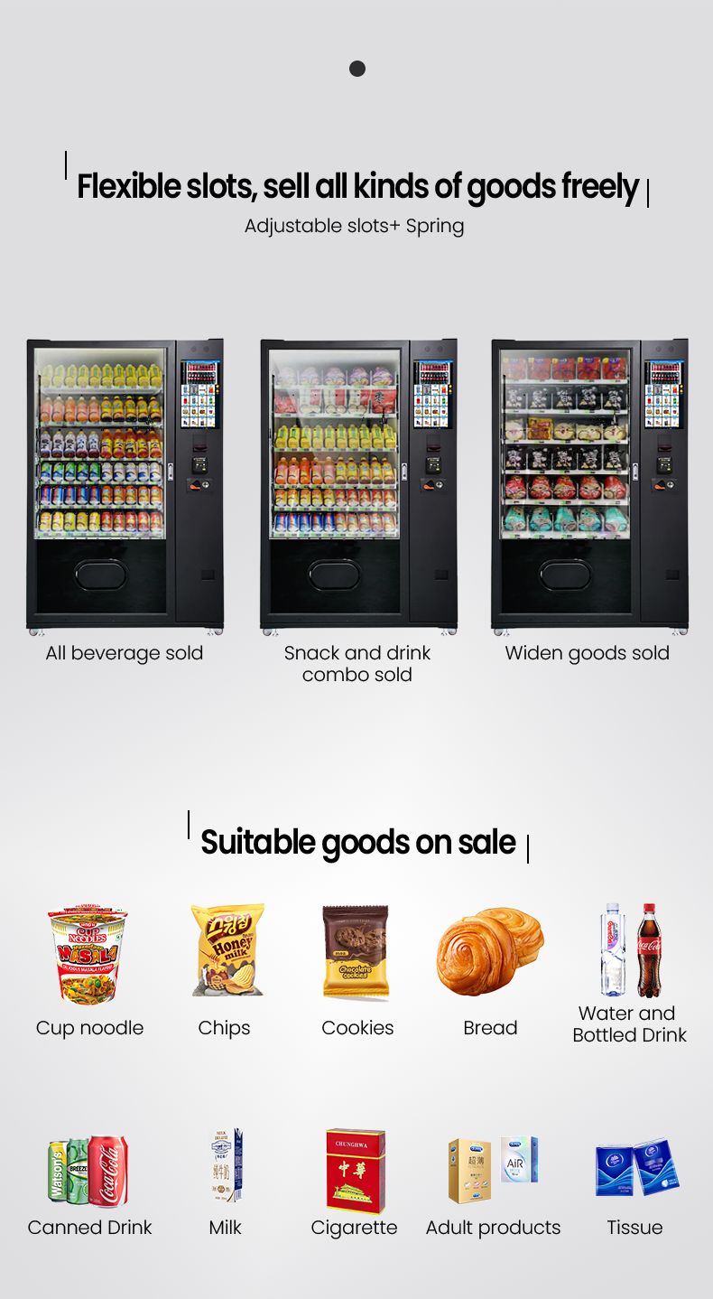 Fully Protection Outdoor Vending Machine with Housing for Snack Drink suitable goods on sale