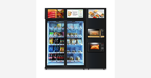 Food Vending Machine for Ready Meals with Microwave Ovens