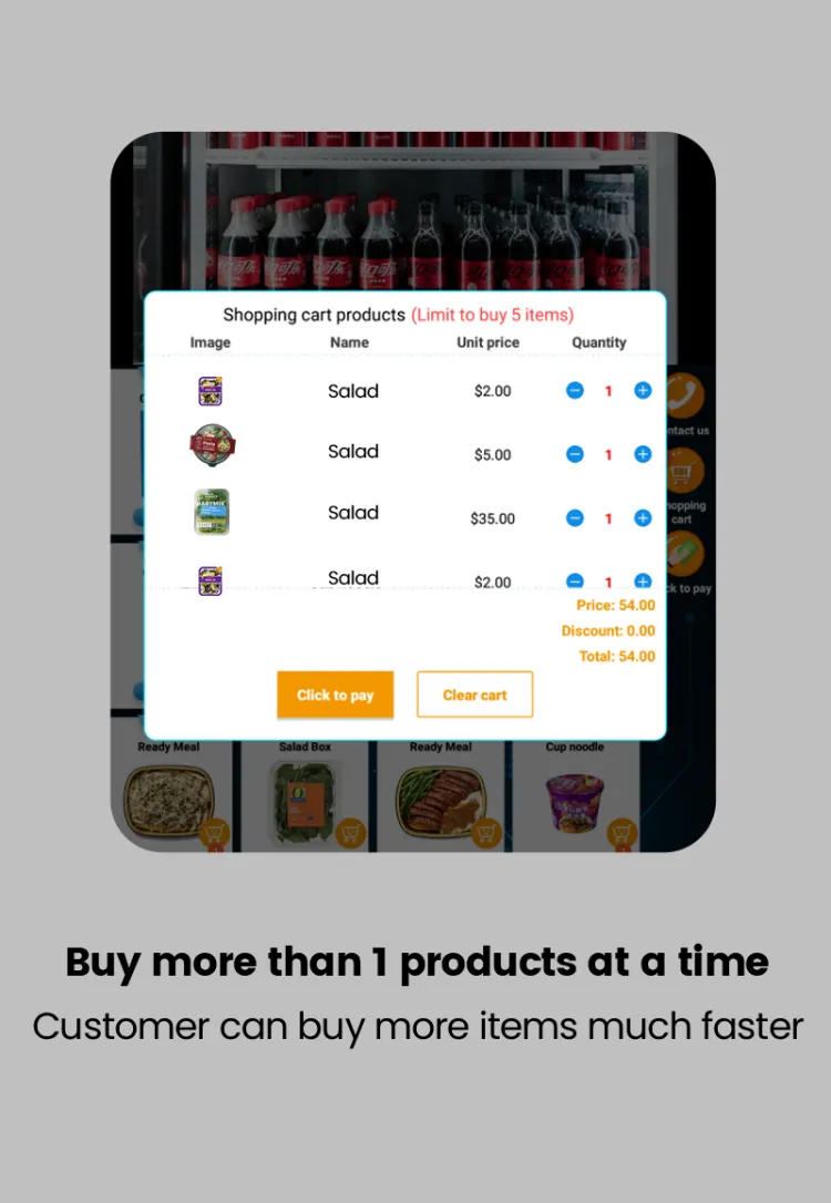 Slimline Snack Vending Machine with Card Reader for Sale