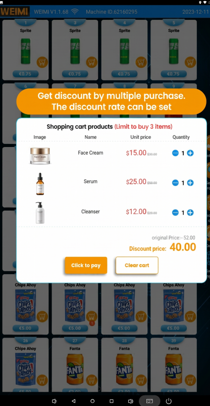 Multi-buy offer settings for selected makeup products
