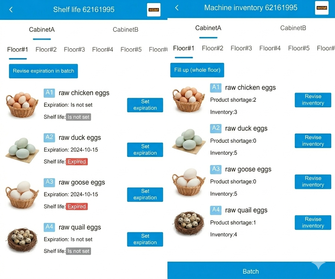 WEIMI egg locker vending machine remote management