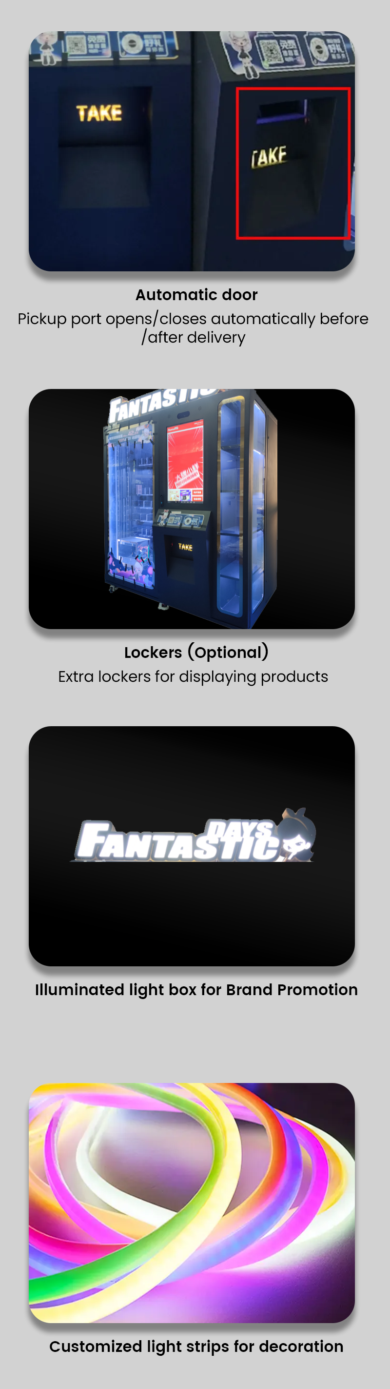 Smart and fashion cosmetic Beauty Vending Machine with Elevator and shopping window vending machine support customize