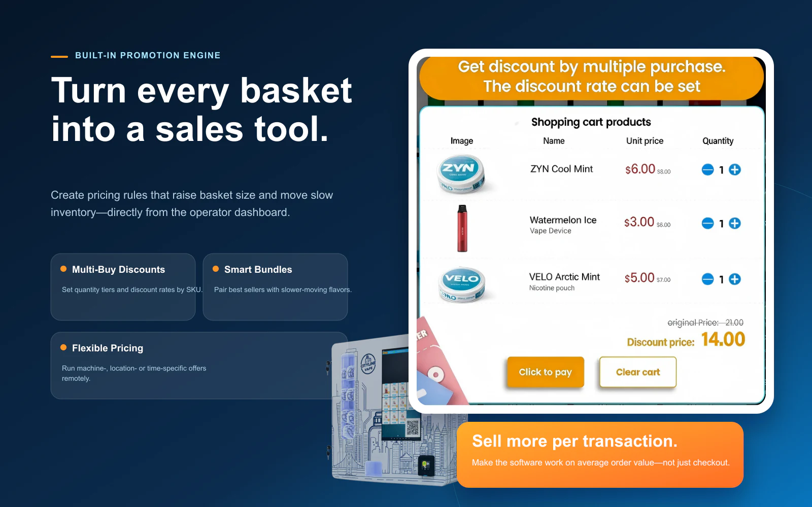 vape vending machine turn every basket into a sales tool