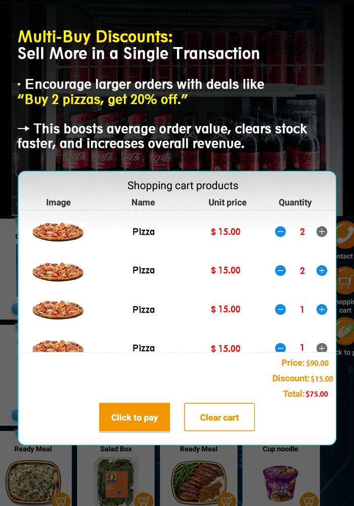 Pizza Dispenser Machine with Microwave for Heating
