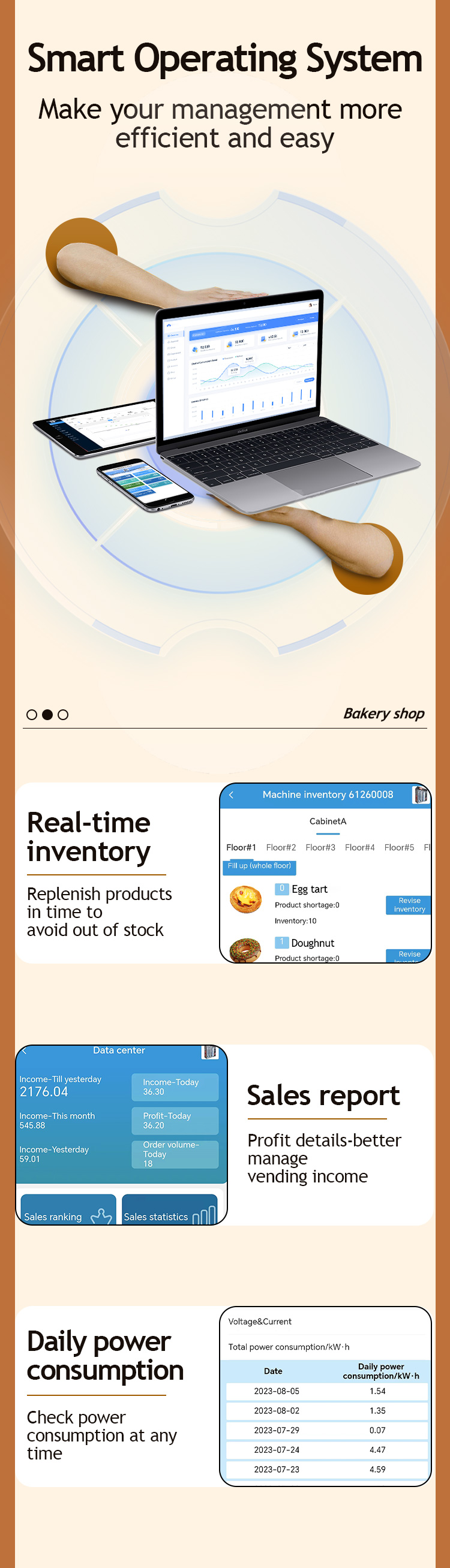Cooling locker bread vending machine for sale
