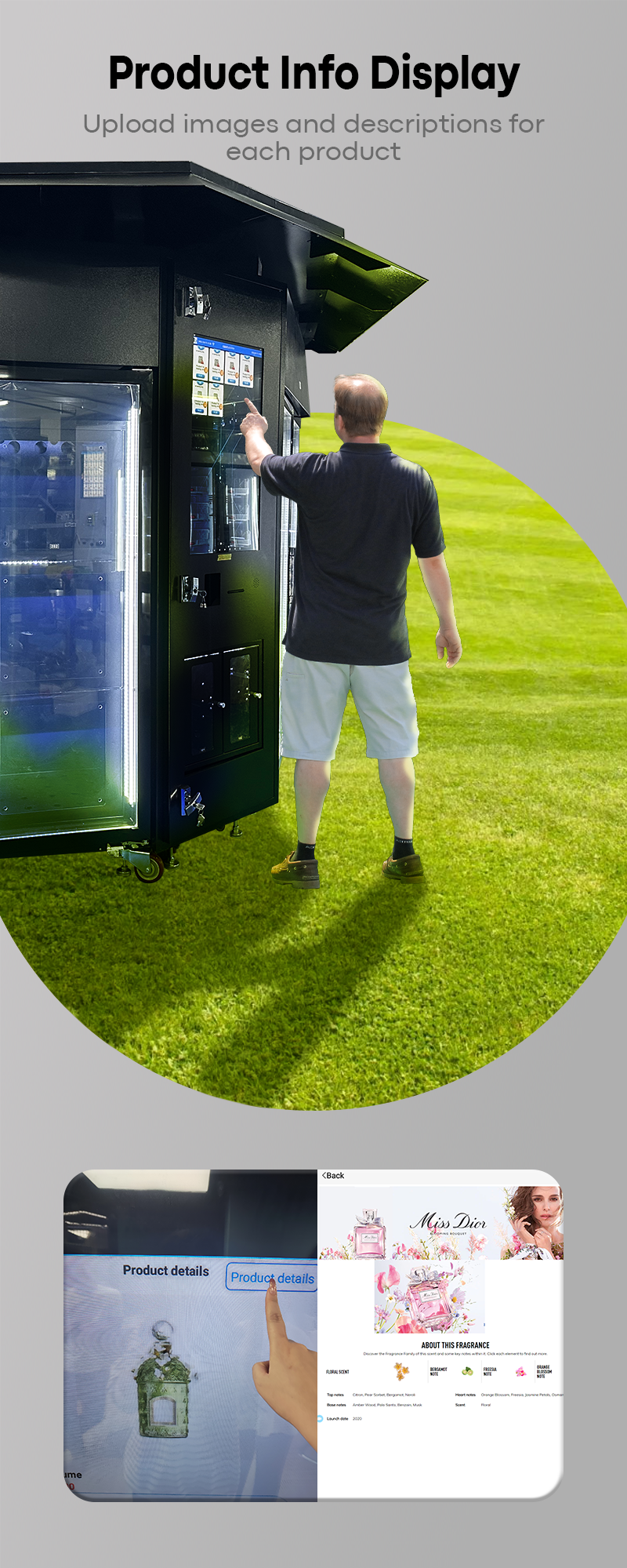 Outdoor Flower Vending Machine with Canopy Customized Lockers support checking product info