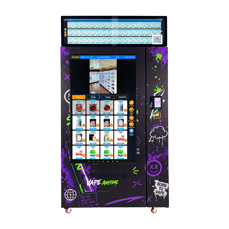 WEIMI 55-inch touchscreen Vape vending machine front view