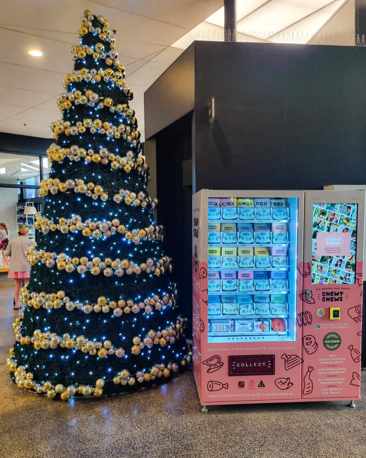 pet vending machine in the super mall a high-traffic area where pet owners frequently visit