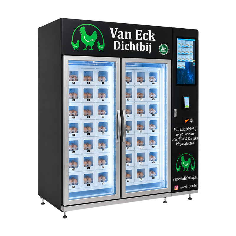 Egg locker vending machine preorder and pickup code interface