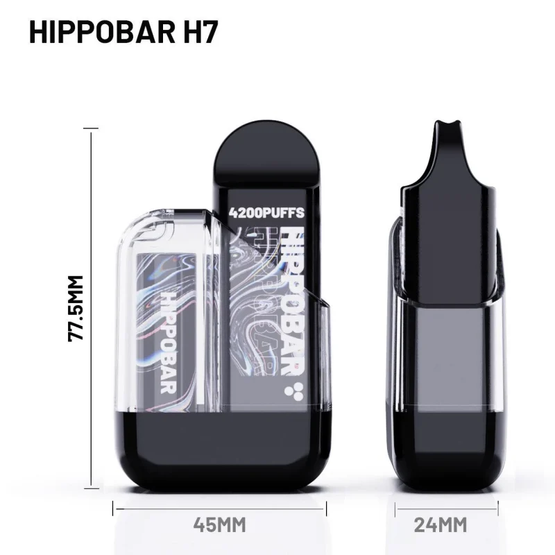 WEIMI H7 Replaceable Rechargeable Vape 4200 PUFFS with LED Light Prefilled Pod Kit for wholesale size