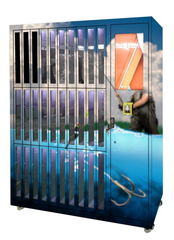 vending machine sellling fishing pole