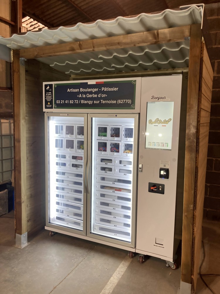 WEIMI Bread Cake Vending Machine refrigerated locker vending machine for French bread, cake, pancakes, cupcakes in France