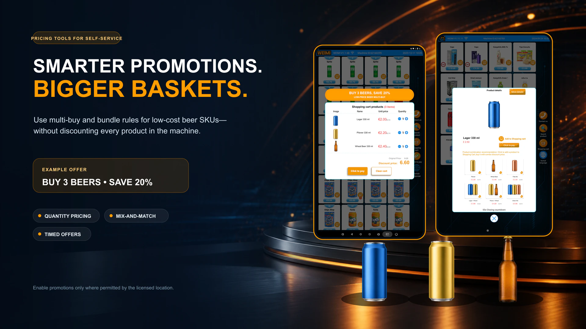 alcohol vending machine with smart features to boost your sales