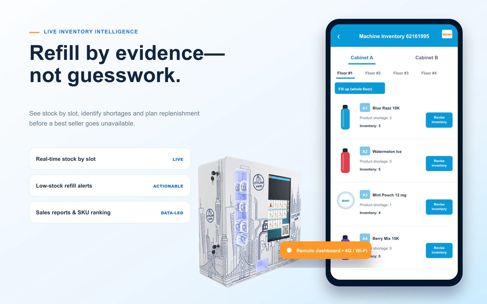 vape vending machine refill vape by evidence not guesswork