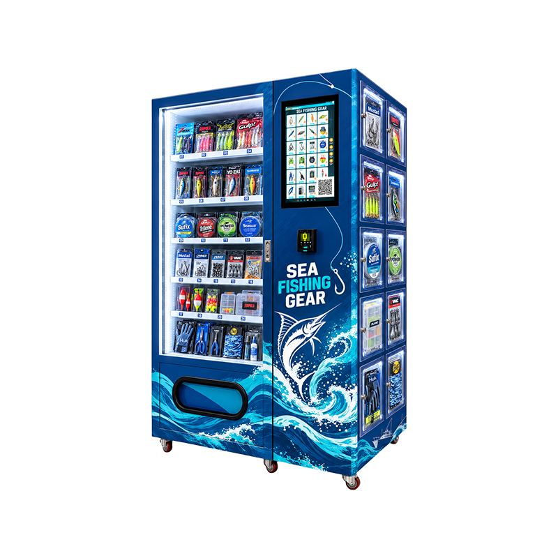 Fishing bait lures hooks and line tested in vending machine lanes