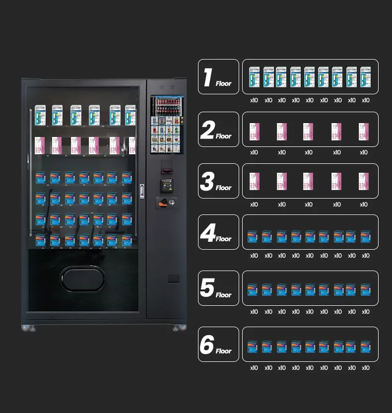 Self-test Kits Vending Machine with ID Authenticator for Covid Test Sexual Health Testing