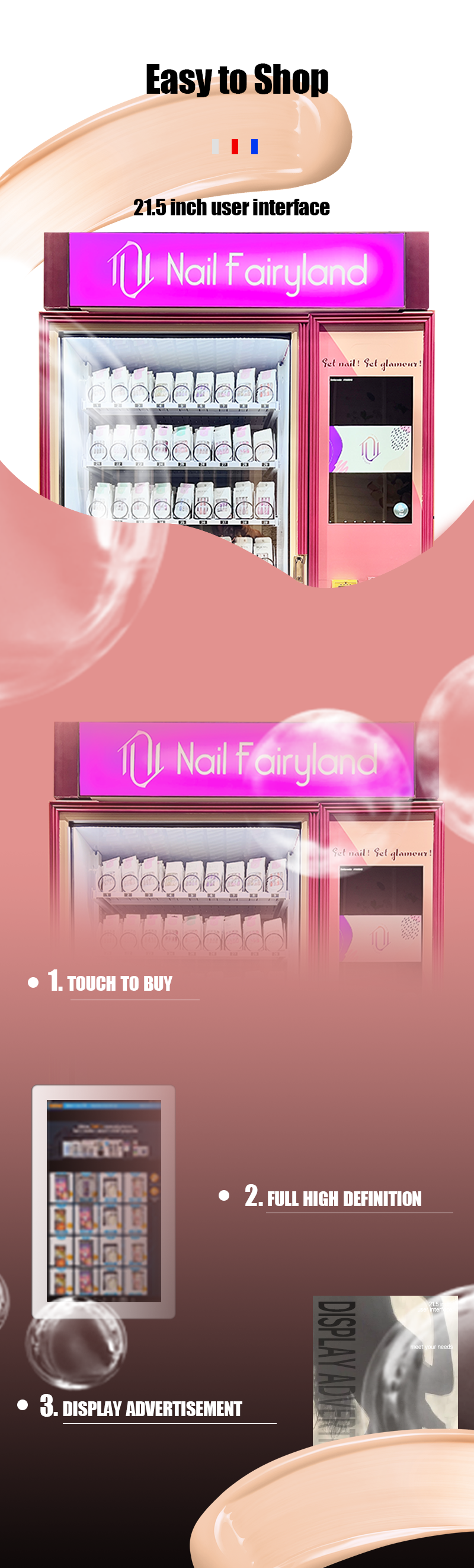 Beauty Vending Machine for Cosmetics Eyelash Perfume