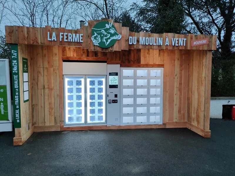 -18℃ Freezing Locker Vending Machine for Pre-made Meal selling frozen meat in France