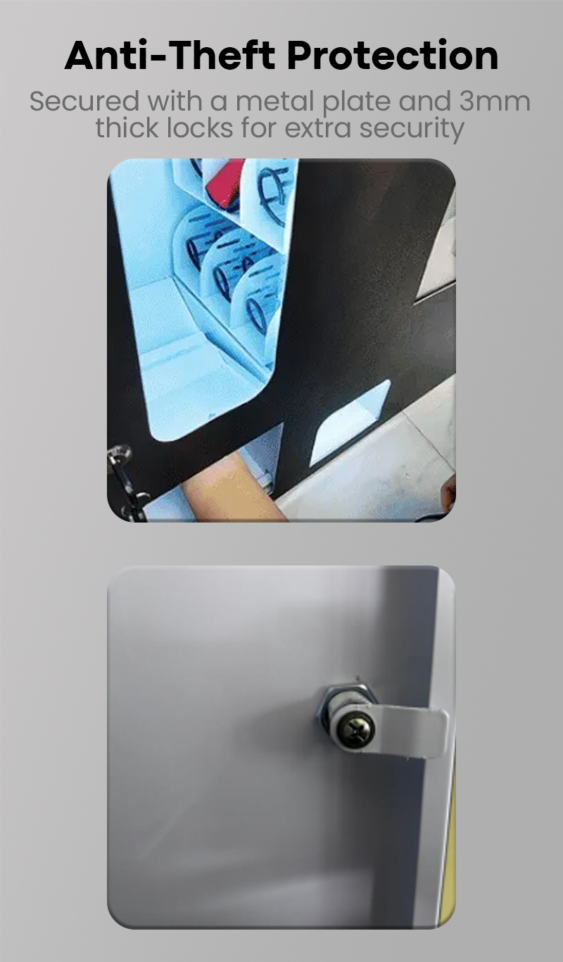 WEIMI Mini Wall-mounted Feminine Hygiene Vending Machine provides easy access to Feminine Hygiene products, such as pads, tampons and napkins... with membership system for your employees, and vending system for customers and visitors. 24/7 solve menstruation emergencies with ease.