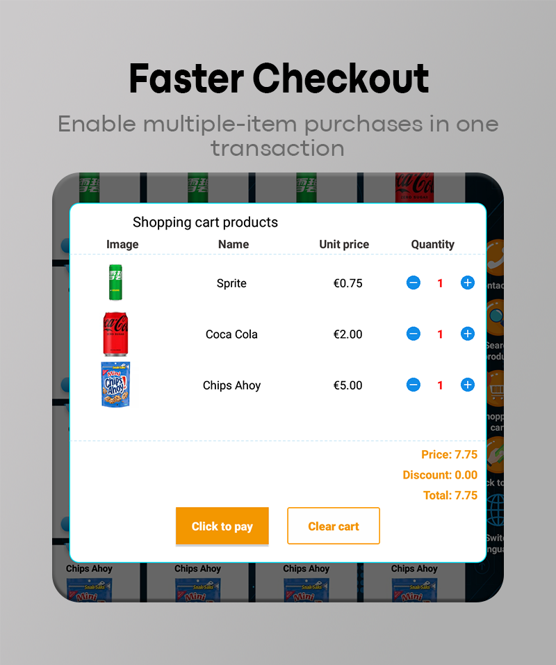 Weatherproof Outdoor Combo Vending Machine for Snacks Cold Drinks support faster checkout enable multiple-item purchases in one transaction