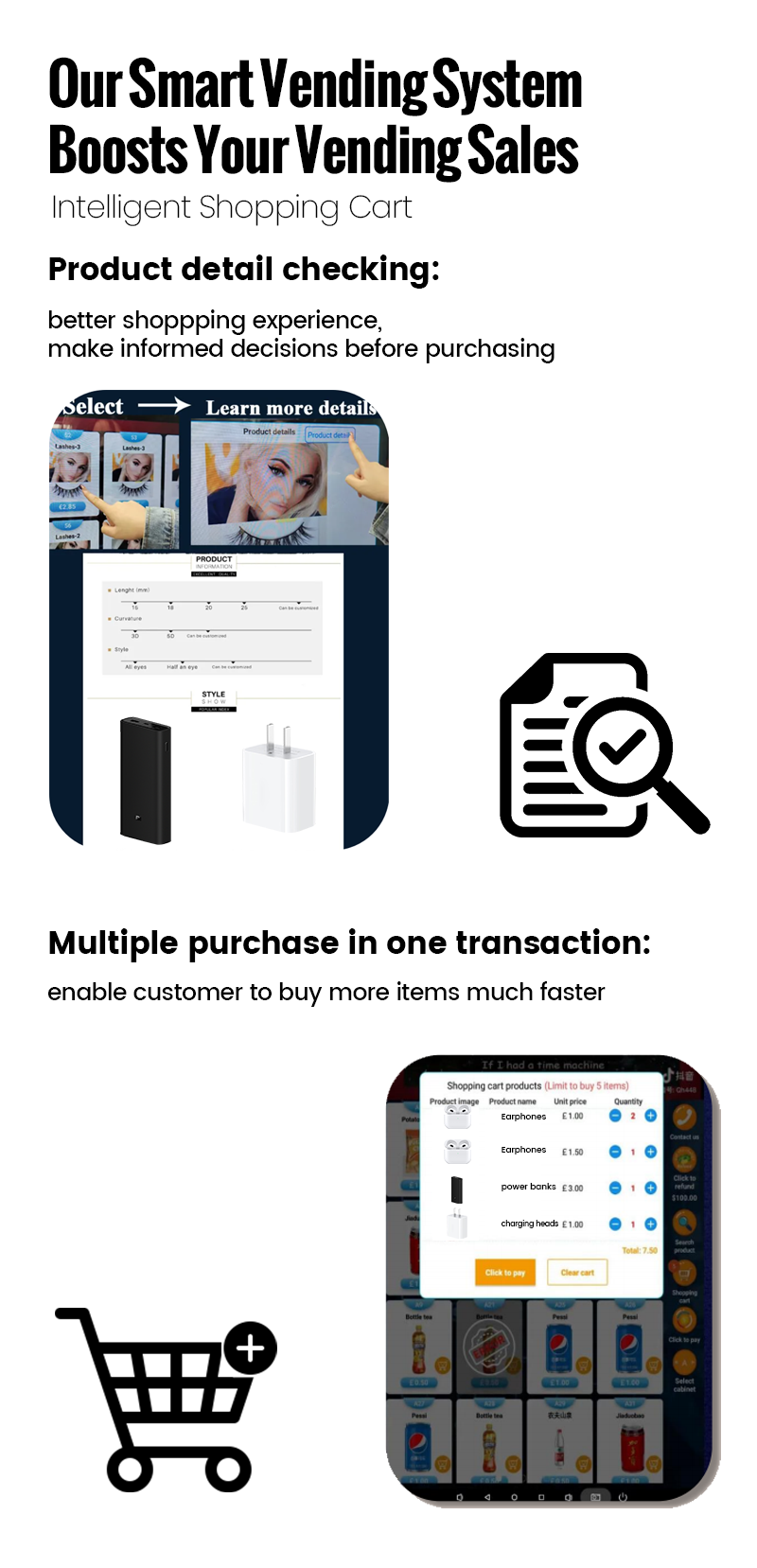 smart vending system for Mobile Phone Accessories Vending Machine for Phone Charger Phone Case Electronics vending machine