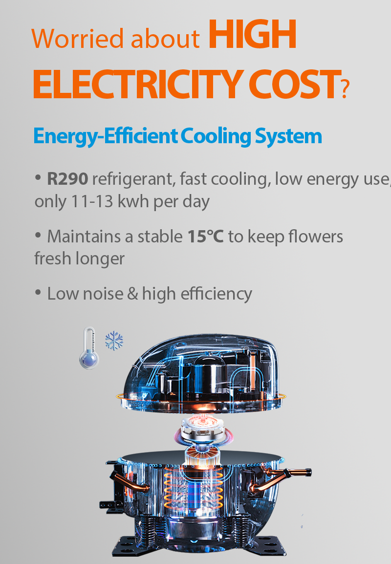 WEIMI Smart Flower Vending Machine with Cooling System for Sale low electricity cost