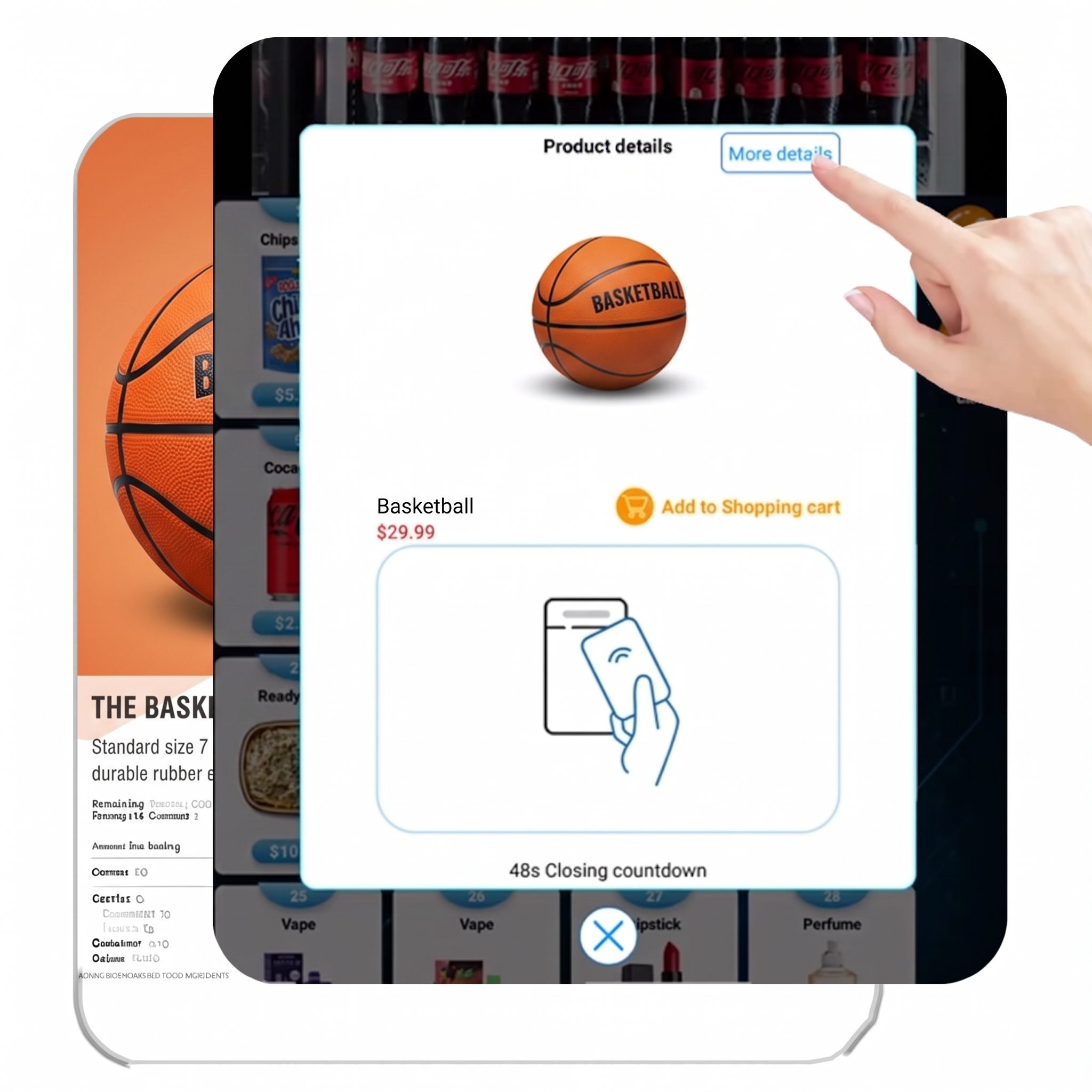 Ball product details showing sport, size and intended playing surface