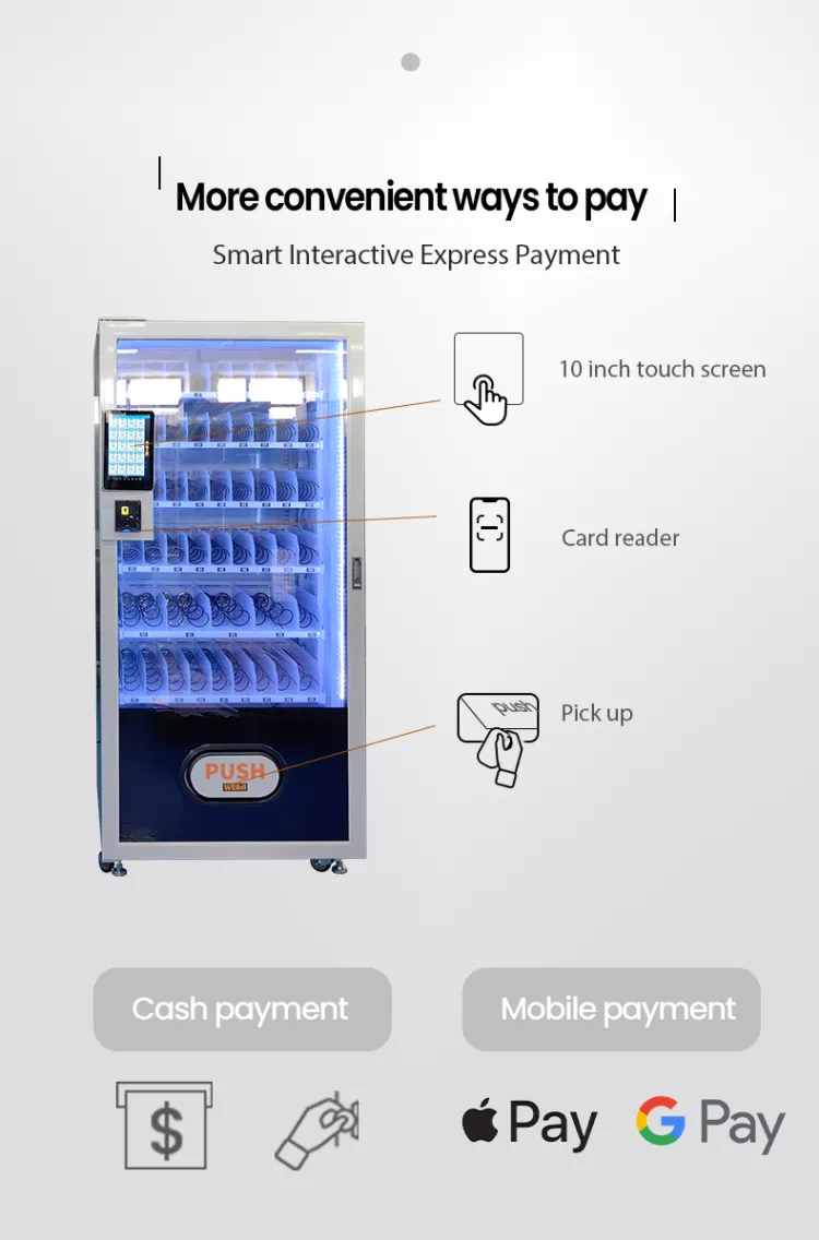 Slimline Snack Vending Machine with Card Reader for Sale