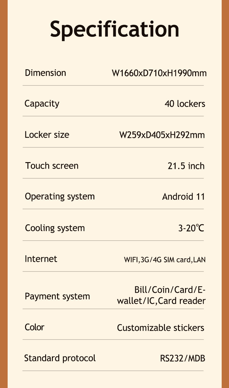 Cooling locker bread vending machine for sale