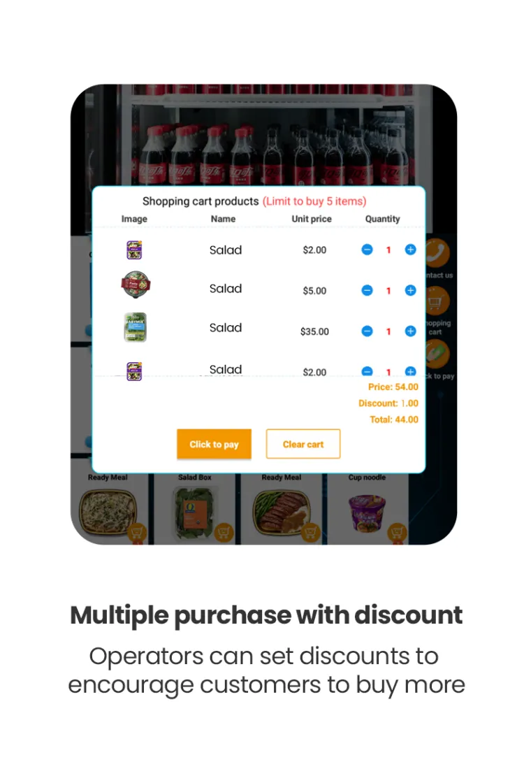Slimline Snack Vending Machine with Card Reader for Sale