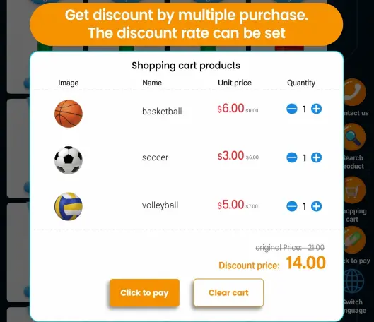 |Multi-buy discount settings for selected sports balls