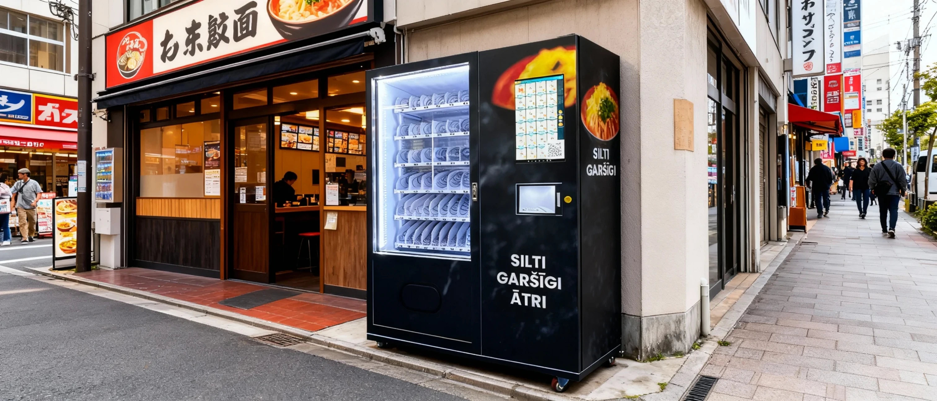 Commercial Self-Service Ramen Noodle Vending Machine for Street Food
