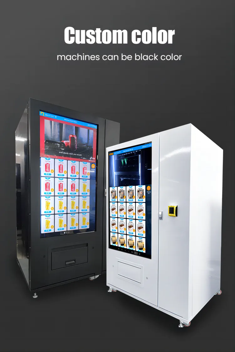 Full Touchscreen Vape Vending Machine with Age Verification custom color black and white