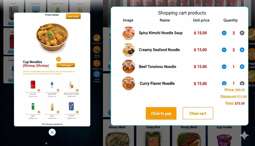 WEIMI Smart Ramen Vending Machine with Hot Water Dispenser double your profit