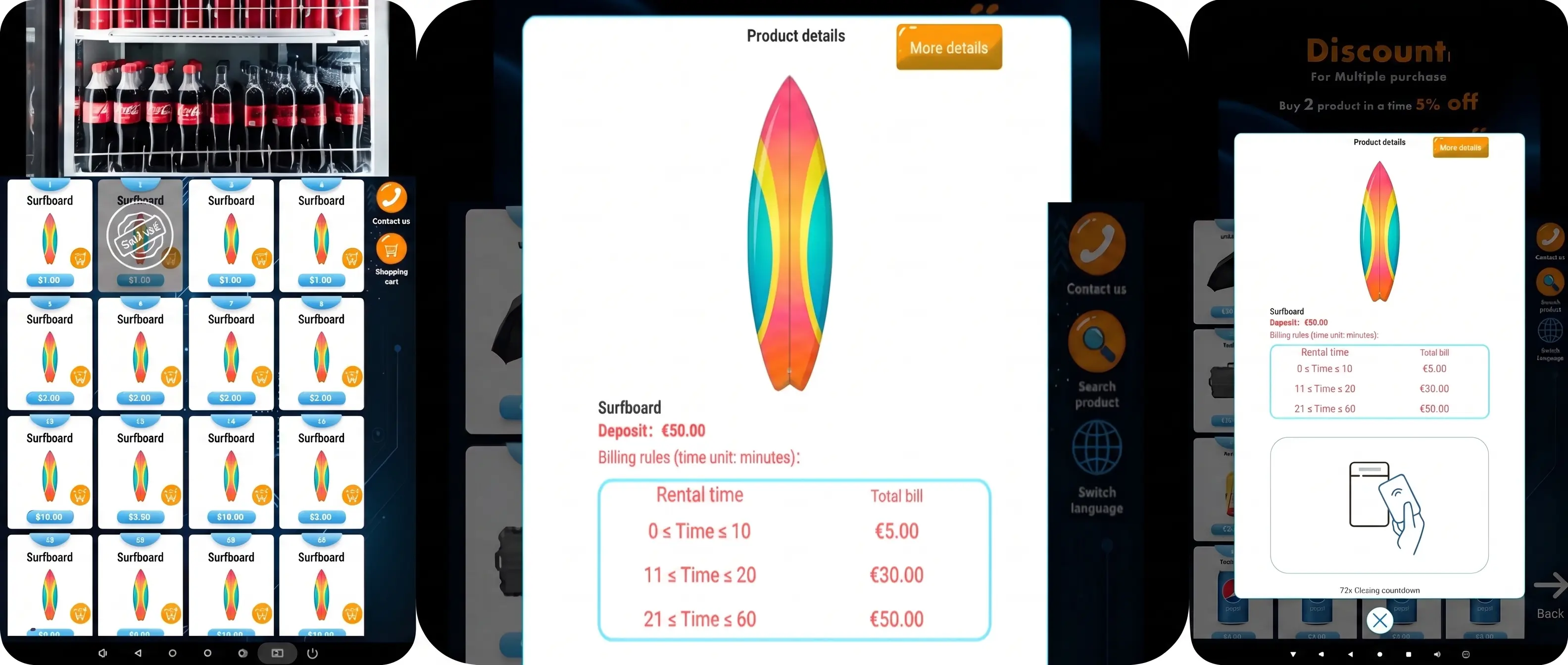how self-service rental machine works