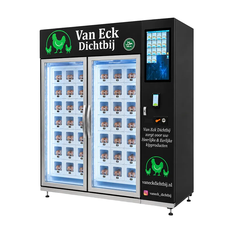 Egg carton fit test inside an individual egg vending machine locker