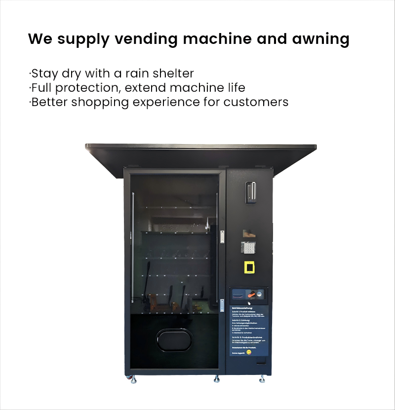 Outdoor Vending Machine with Shelter for Snacks Drinks
