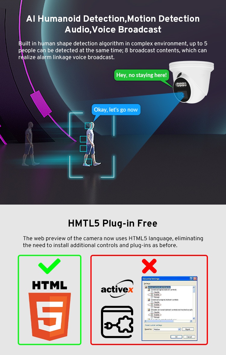 8MP Lite Intelligent AI Analysis Dome Hybrid Light Network Camera