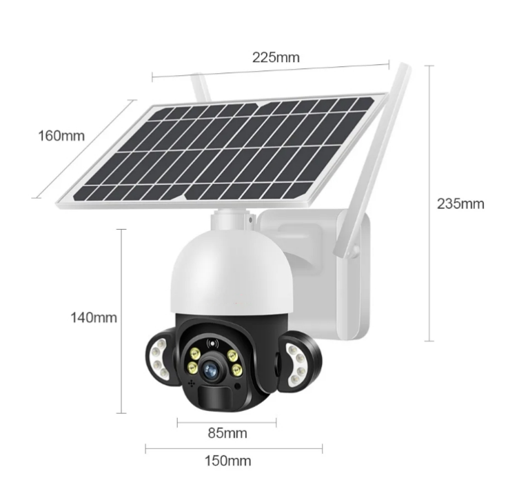 UBOX 4MP WIFI Floodlight PTZ Solar Cctv Camera