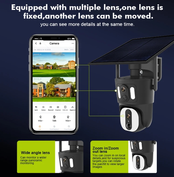 Smart Dual Lens Solar Power PTZ Camera