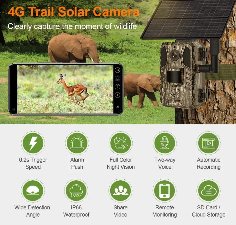 Hunting Camera with Solar Panel