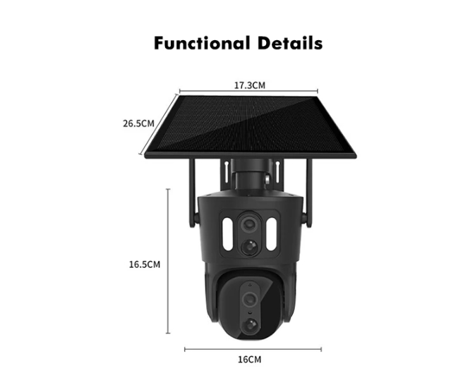 UBOX Smart Dual Lens Solar Power PTZ Camera