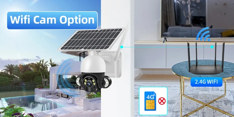 wifi solar power ptz camera