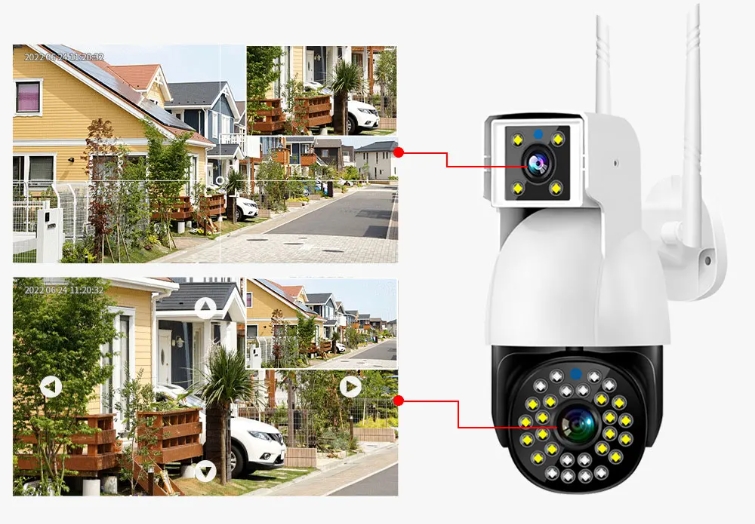 4G Dual Lens PTZ Camera V380 PRO