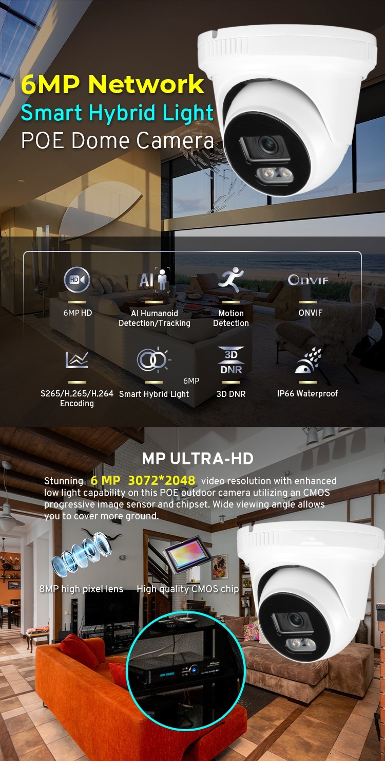 6MP Intelligent AI Analysis Turret Camera