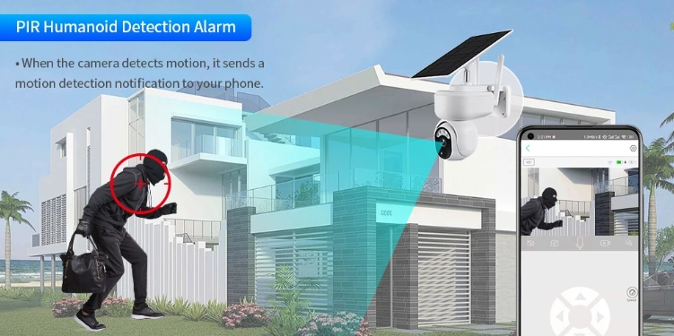 UBOX 3MP WIFI Robot PTZ Solar Battery Powered Camera