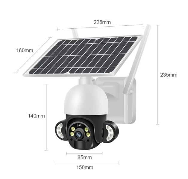 UBOX 3MP 4G Floodlight PTZ Solar Security Camera