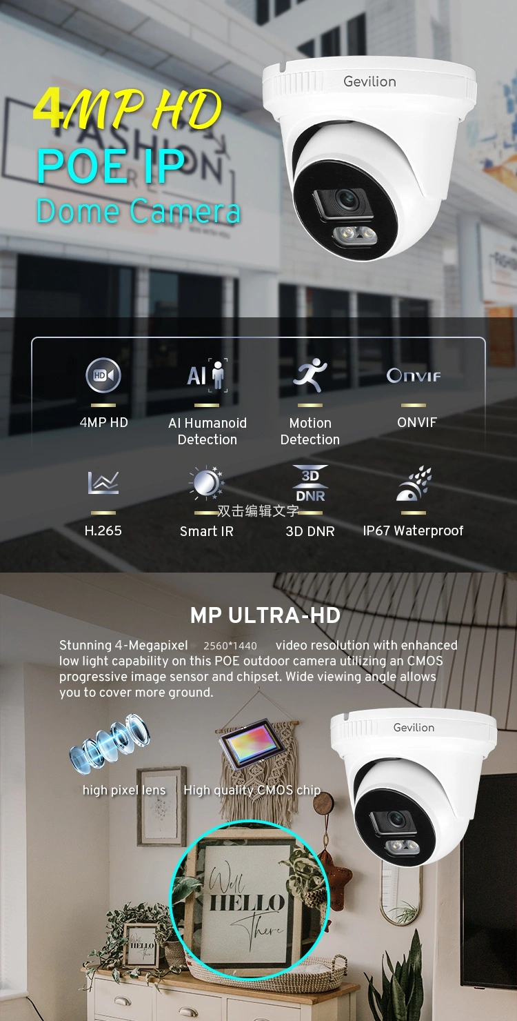 4MP Intelligent AI Analysis Turret Camera