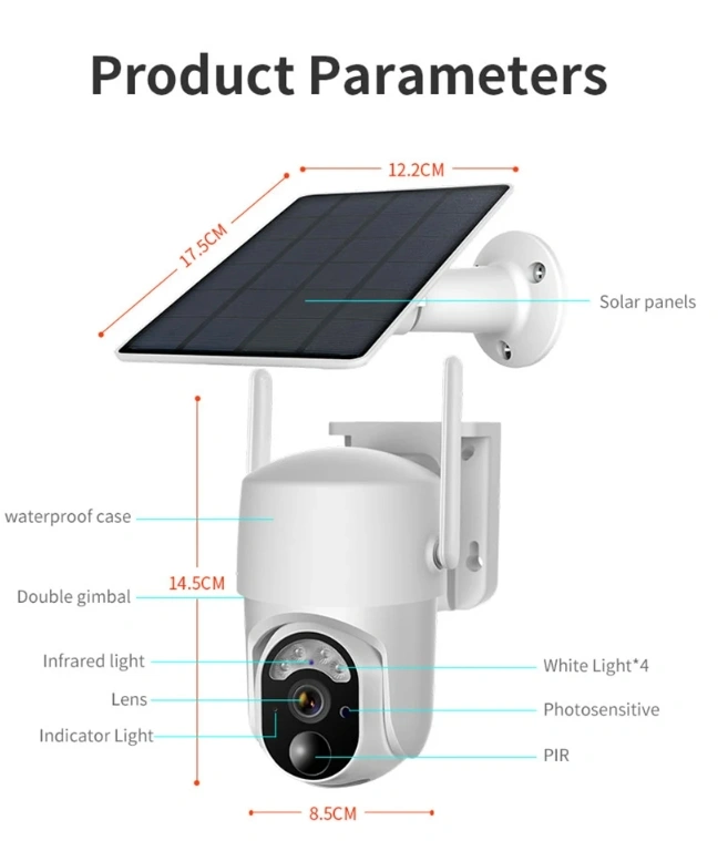 small size solar cctv camera wifi